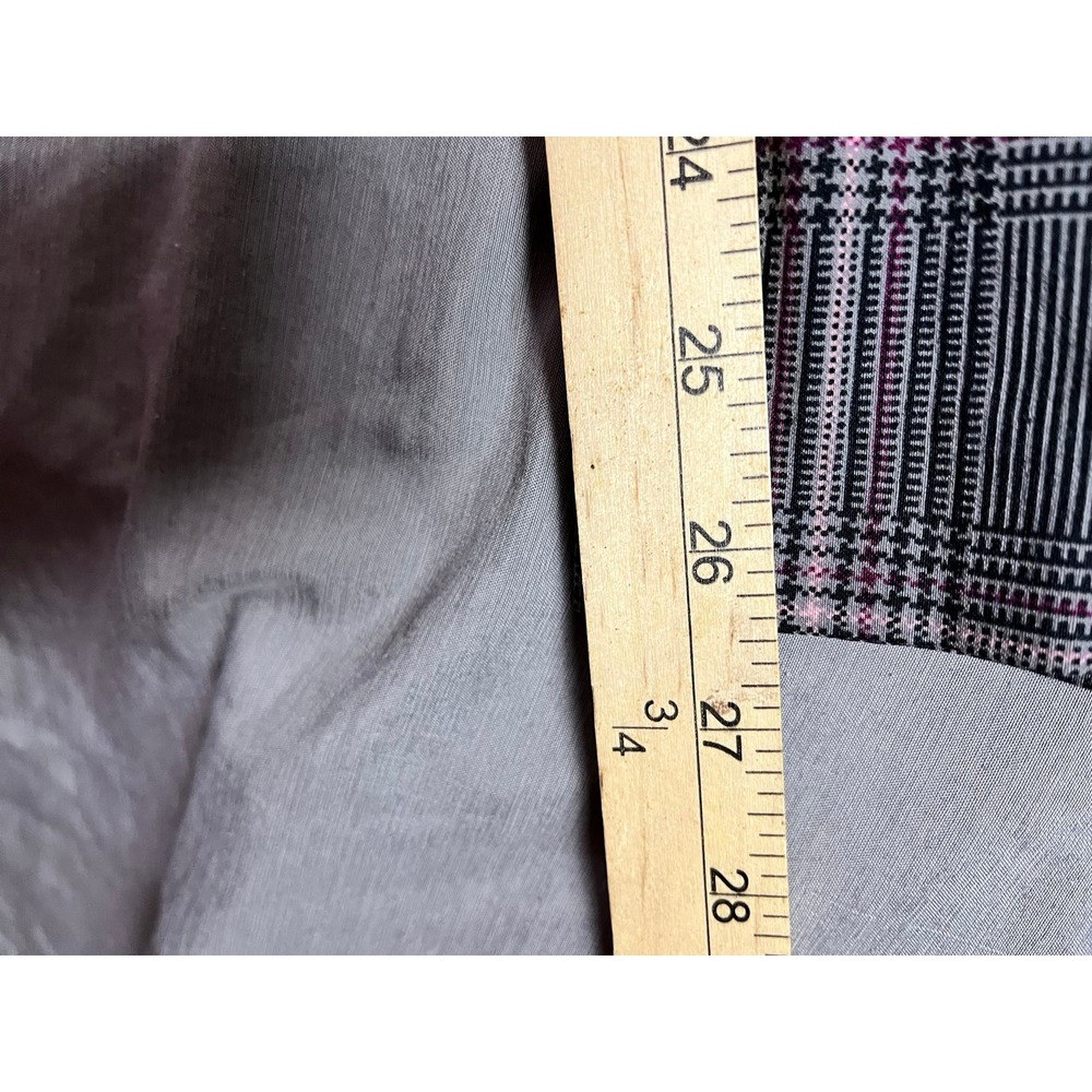 Terra & Sky Pants Womens 0X Average Black Pink Glen Plaid‎ Pull On EUC - Picture 6 of 8